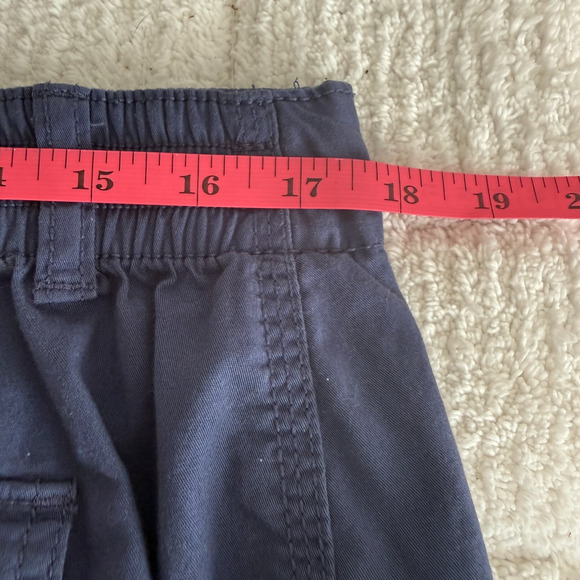 Time and Tru Womens Sz 14 High Rise Casual Cargo Blue Capri Pants Hiking Travel - Picture 8 of 14